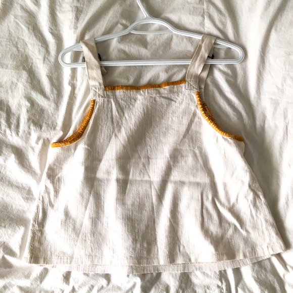 CREAM EMBROIDERED TANK - Picture 5 of 6